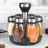 Glass Spice Rack Organizer Set